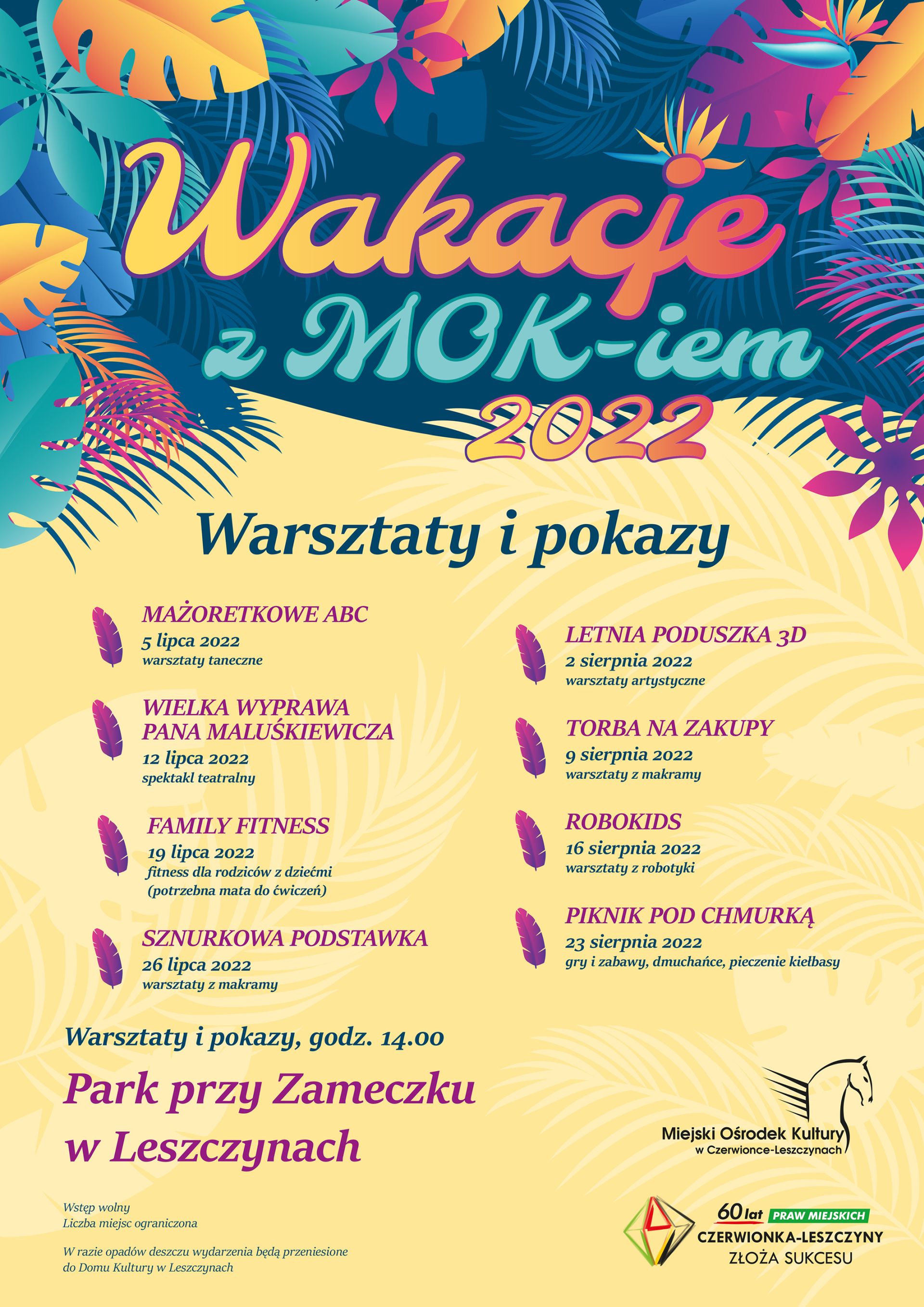 Wakacje z MOK-iem - Warsztaty w Leszczynach